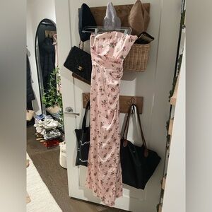 Reformation Barrow Strapless Floral Maxi Dress in Pink, Size 4